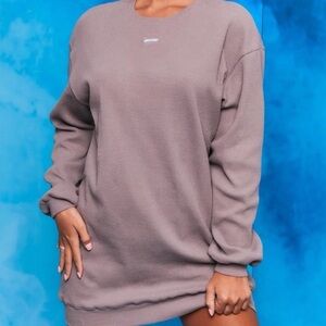 Bo+Tee Grey Sweater Dress